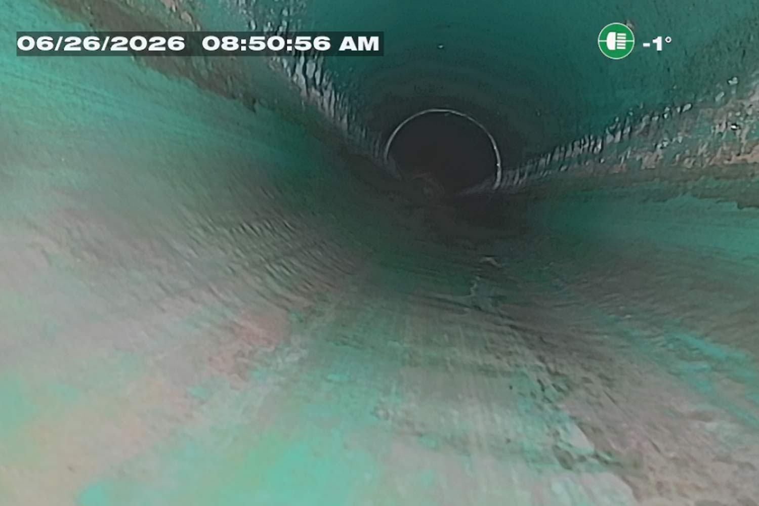 Inside of a sewer line in a London, Ontario home